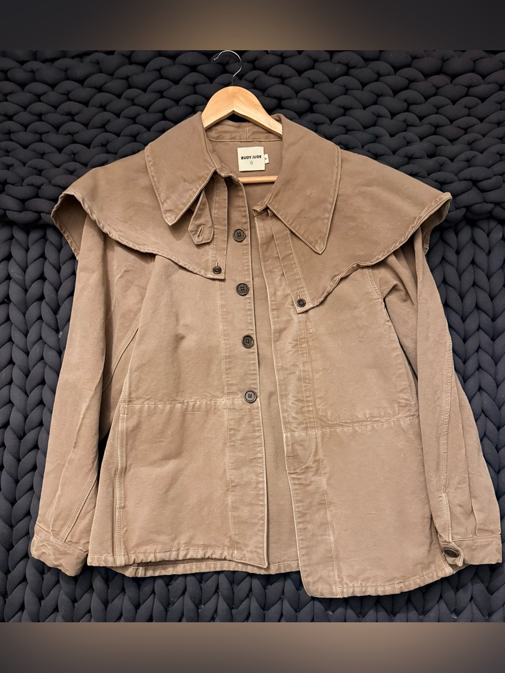 Rudy Jude Cape Coat in Espresso.